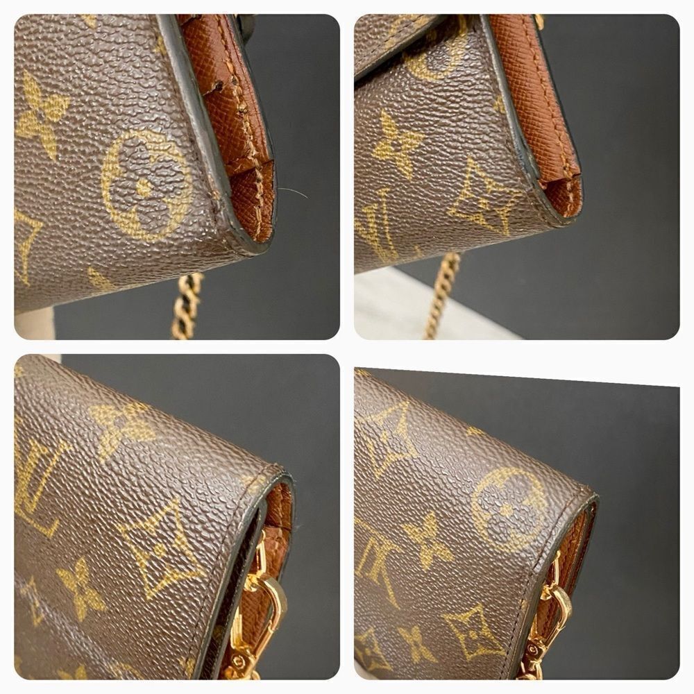 Louis Vuitton Monogram Trifold Wallet to Shoulder Crossbody Bag 💼 LT04 - Picture 13 of 14
